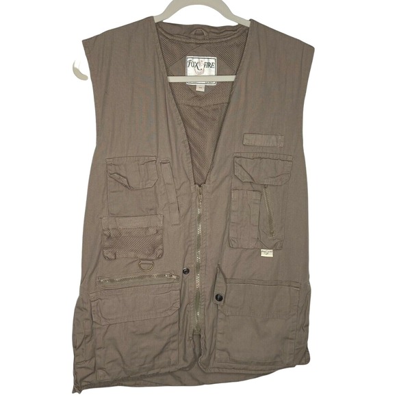 Foxfire Other - Fox‎ Fire Photography Vest Mens Small Brown Utility Cargo Fishing Safari Hiking